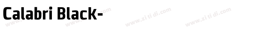 Calabri Black字体转换